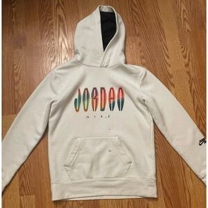 Nike Air Jordan Youth Hoodie White Size Large 11/12 Pretty Used(little Stains)